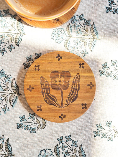 Teppi Engraved Coaster - The Cross Decor & Design