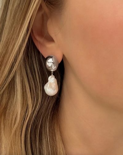Rosette Pearl Earrings