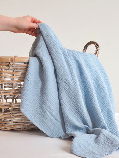 Dusty Blue Swaddle Blanket - The Cross Decor & Design