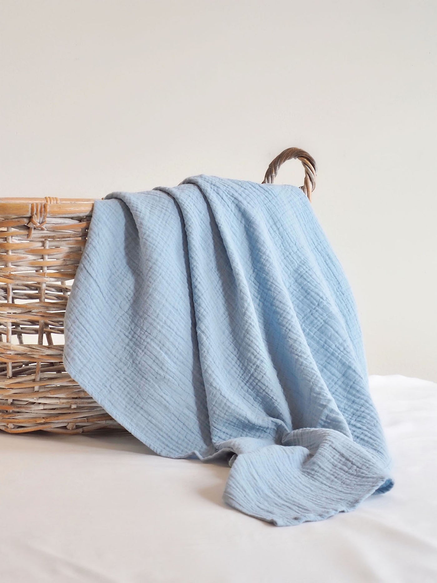Dusty Blue Swaddle Blanket - The Cross Decor & Design