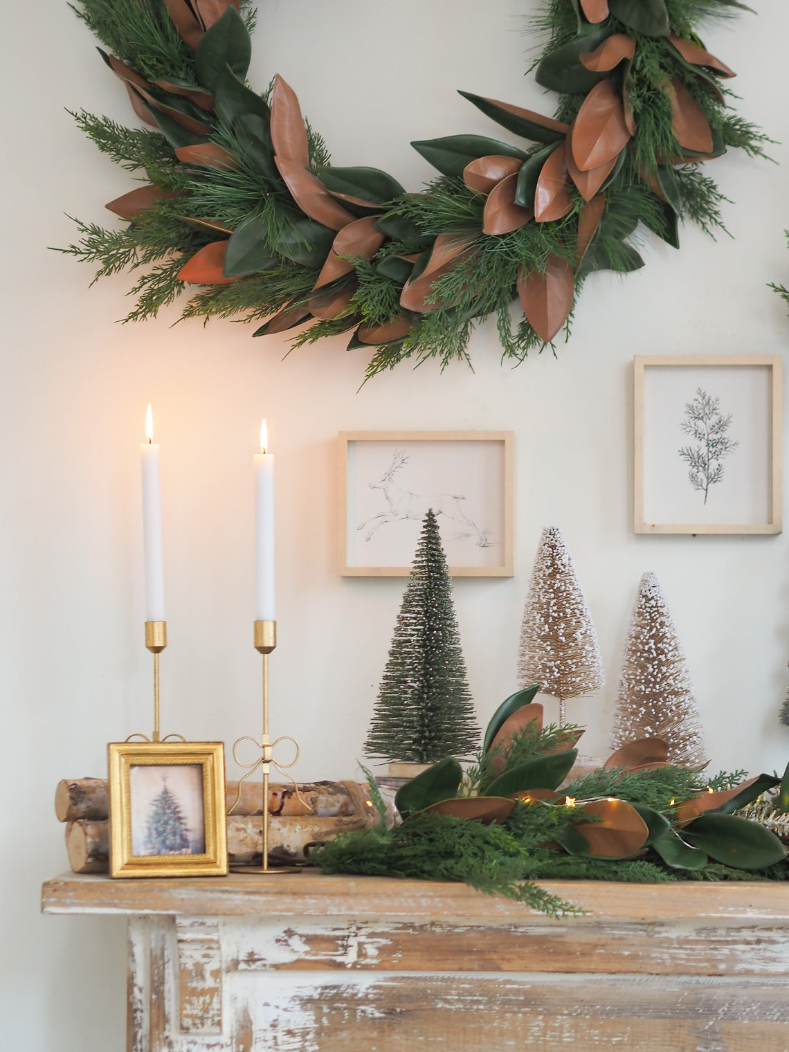 Festive Tree Framed Art Print 5x6