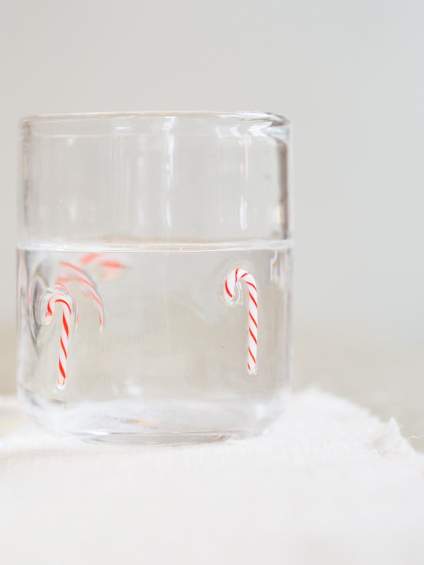 Holiday Candy Cane Drinking Glass