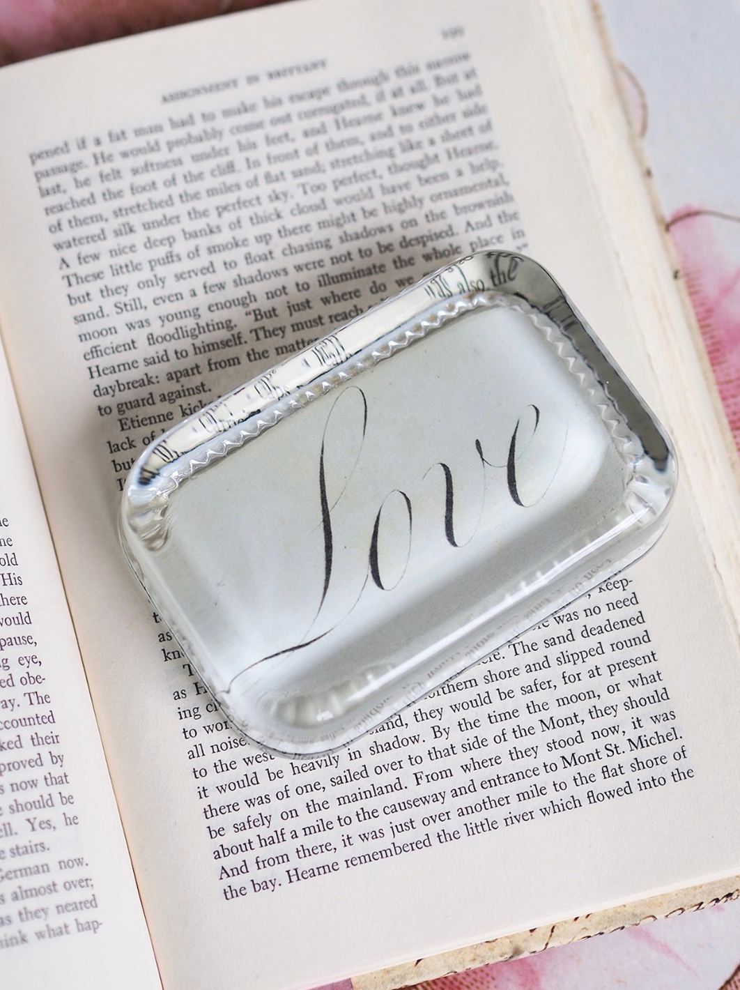 Love (Script) Dotted Edge Paperweight | The Cross Living