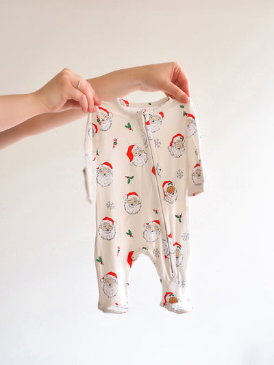 Vintage Santas Zipper Footie