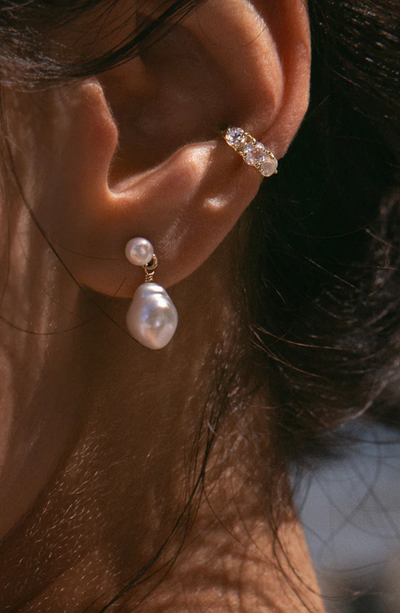 Circa Ear Cuff | White Topaz - The Cross Decor & Design