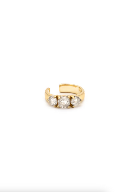 Circa Ear Cuff | White Topaz - The Cross Decor & Design