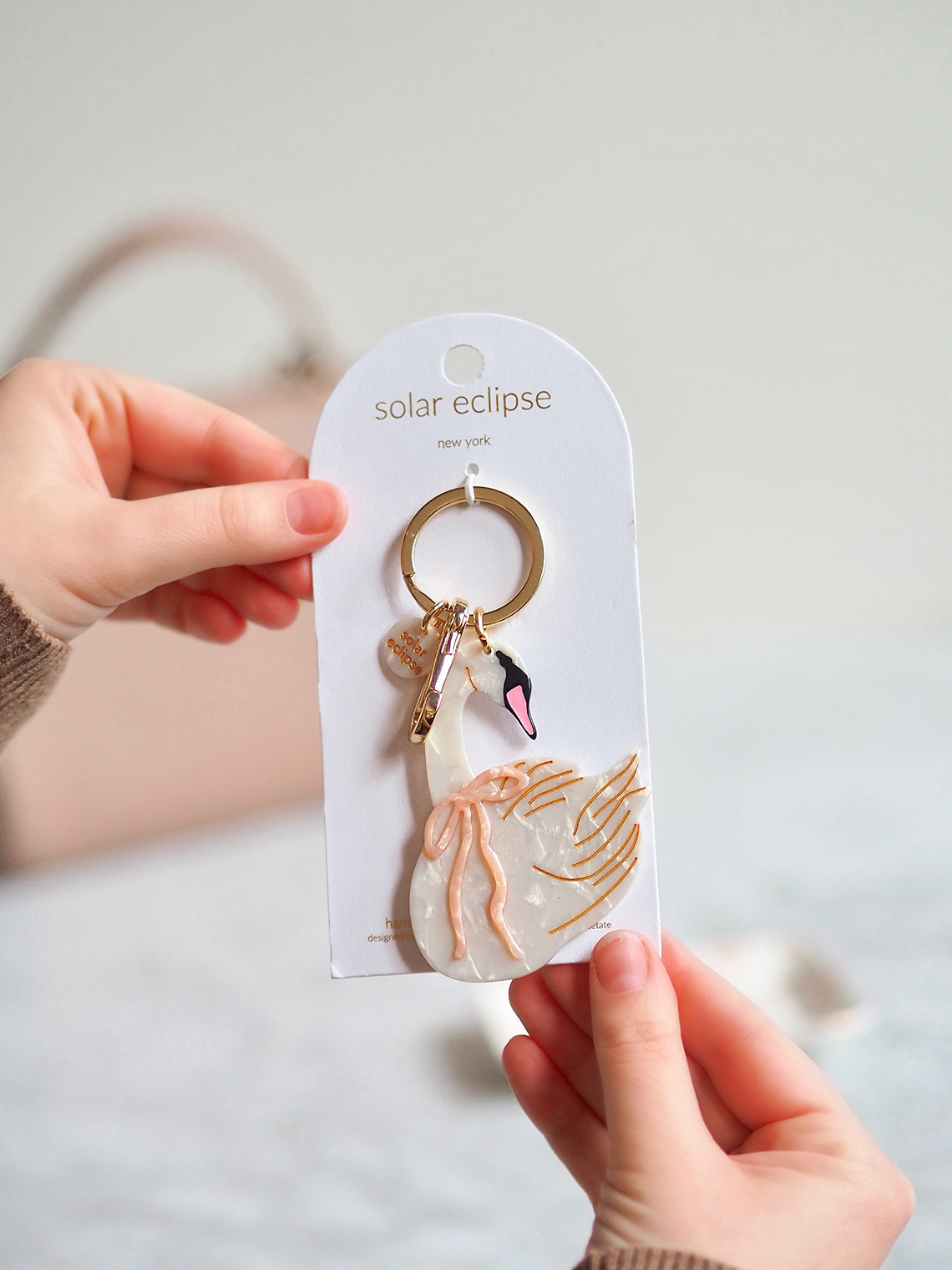 Bow Swan Bag Charm