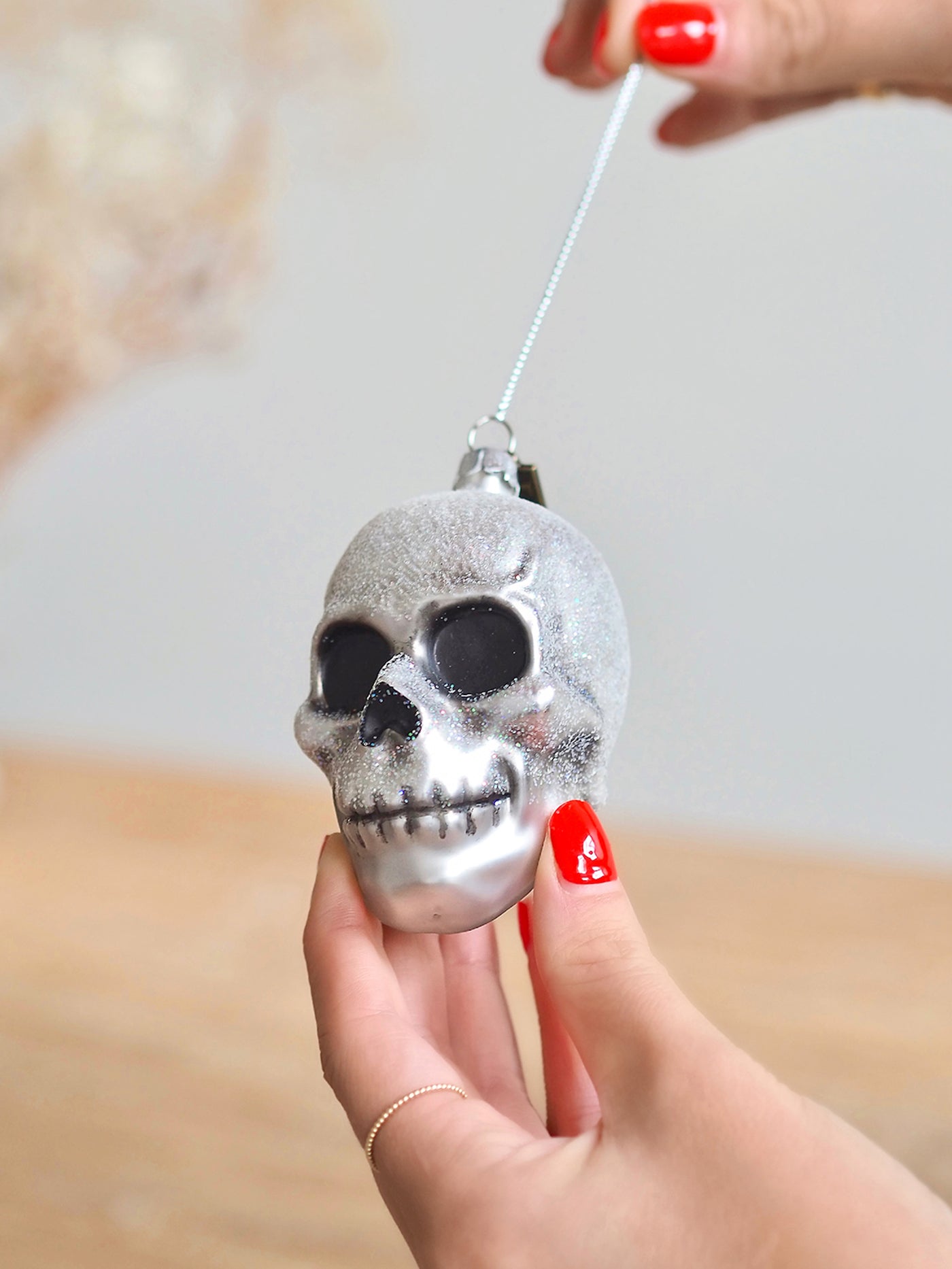 Skully Ornament - The Cross Decor & Design