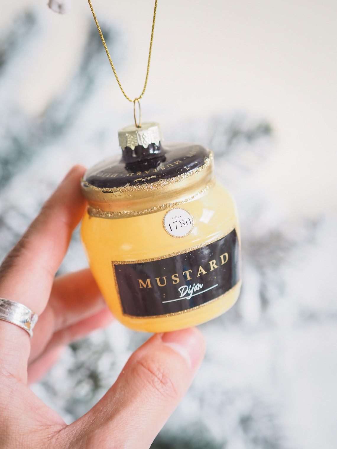 Dijon Mustard Jar Ornament
