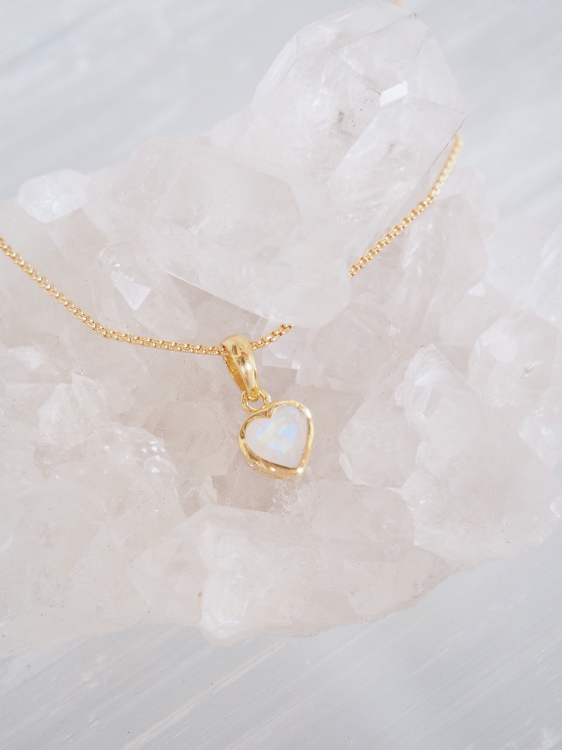 Coeur Moonstone Necklace - The Cross Decor & Design