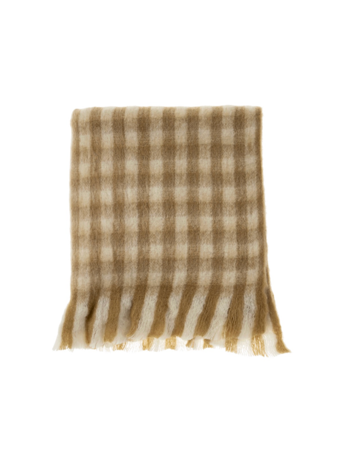 Brookes Gingham Camel Throw - The Cross Decor & Design