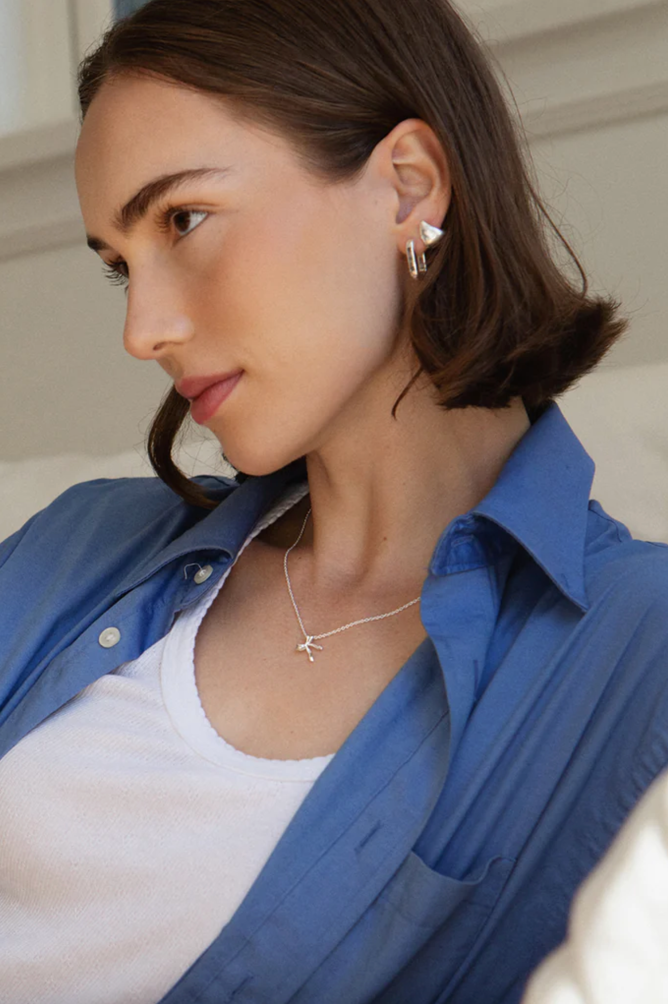 Bow Necklace | Silver - The Cross Decor & Design