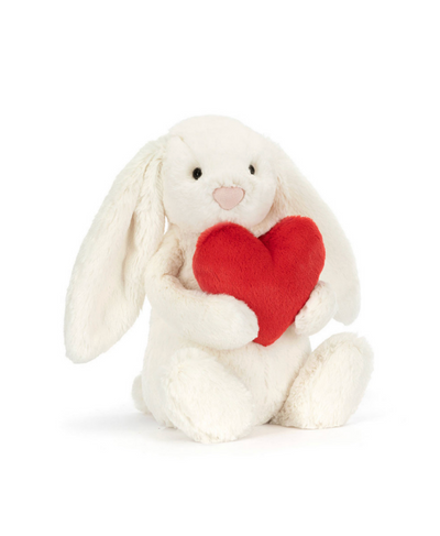 Jallycat Bashful Red Love Heart Bunny | Medium