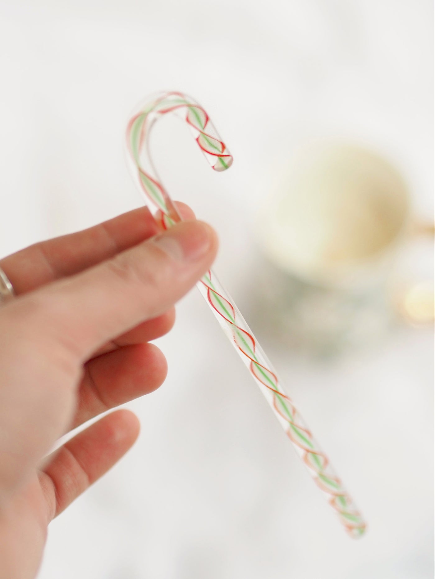 Red & Green Candy Cane Stir Stick