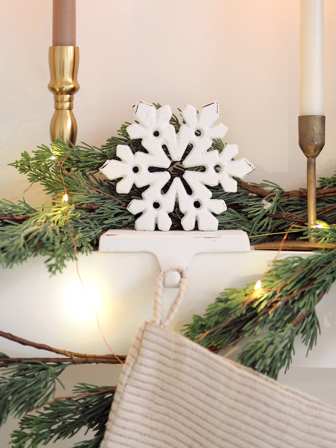 Let It Snow White Stocking Holder