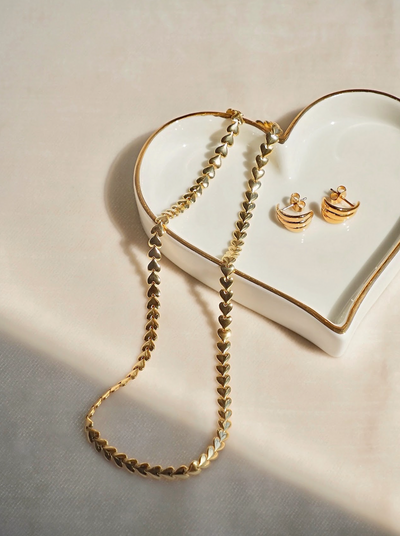 Herringheart Chain Necklace - The Cross Decor & Design