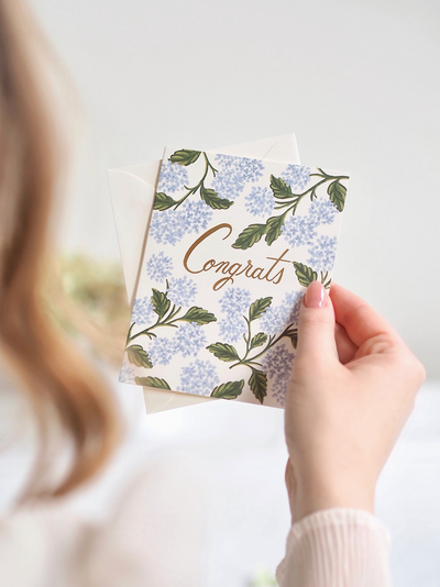 Hydrangea Congrats Card - The Cross Decor & Design