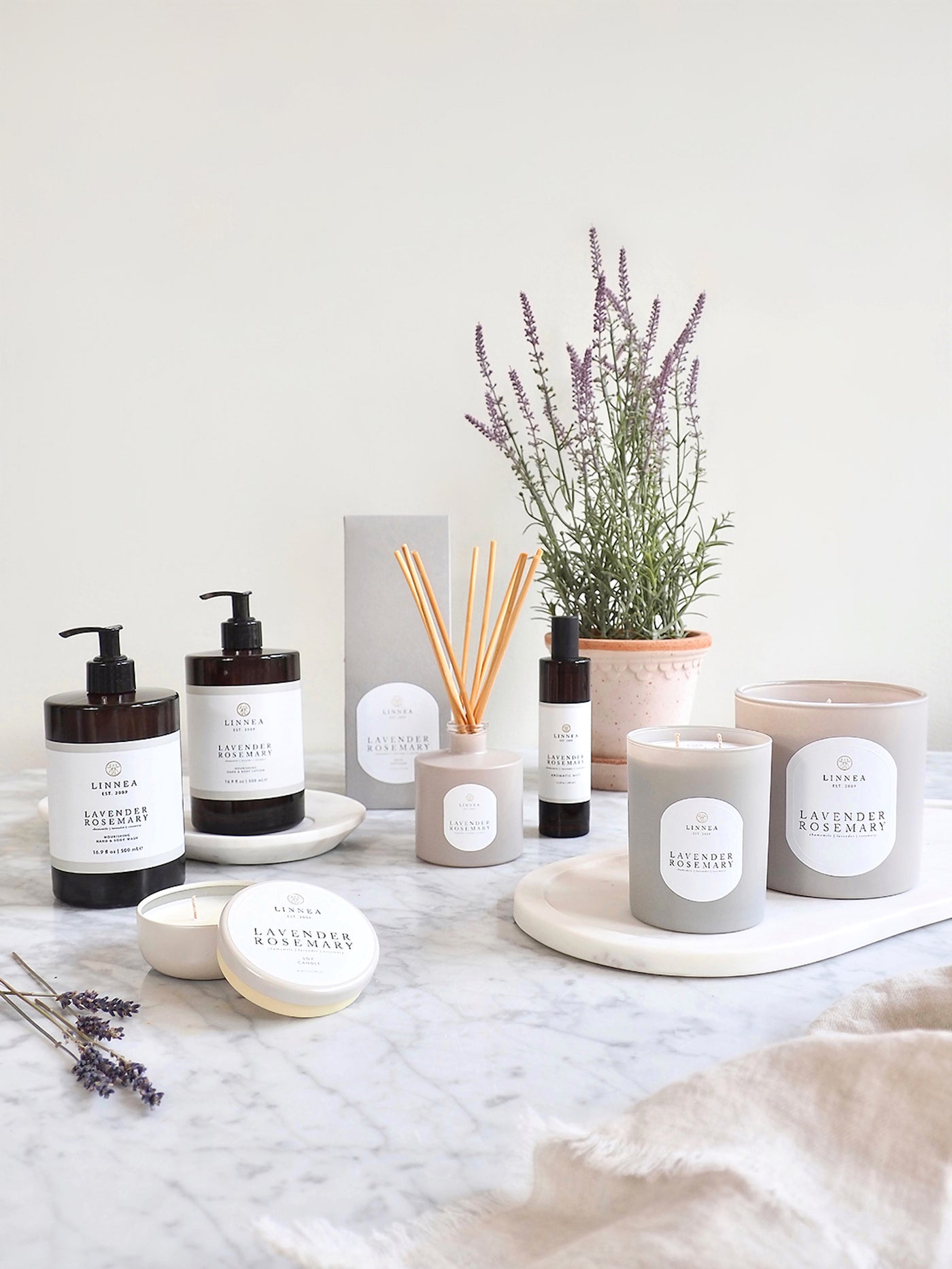 Lavender Rosemary 2 Wick Candle - The Cross Decor & Design