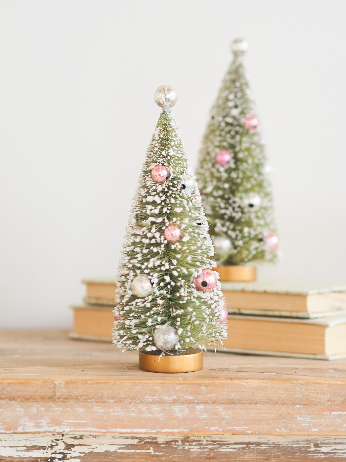 Festive Bottle Brush Green Tree 7" - The Cross Decor & Design