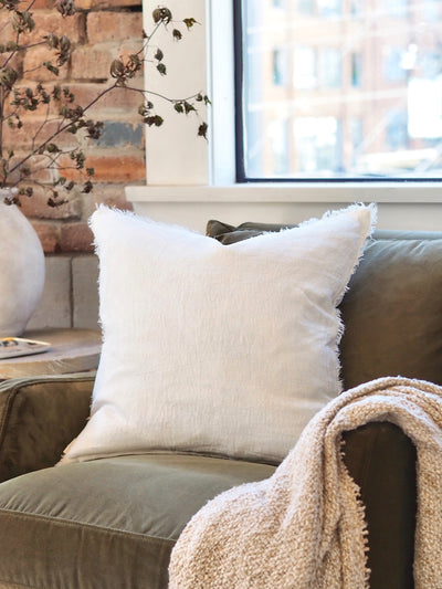 Lina Ivory Pillow | 20x20 - The Cross Decor & Design