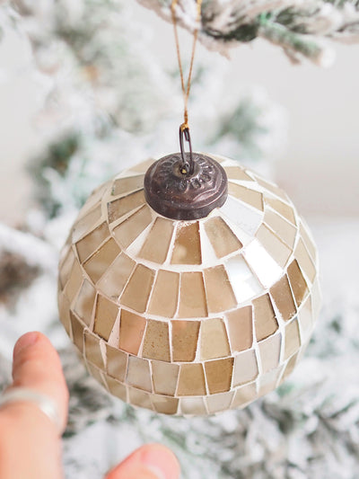 Mosaic Disco Ball Ornament