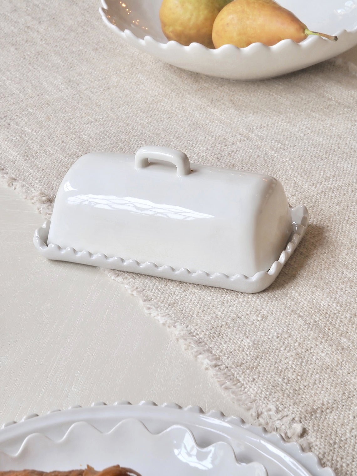 Nova Scalloped Butter Dish - The Cross Decor & Design