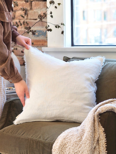 Lina Ivory Pillow | 20x20 - The Cross Decor & Design