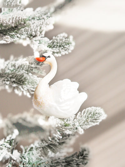 White Swan Clip-On Ornament