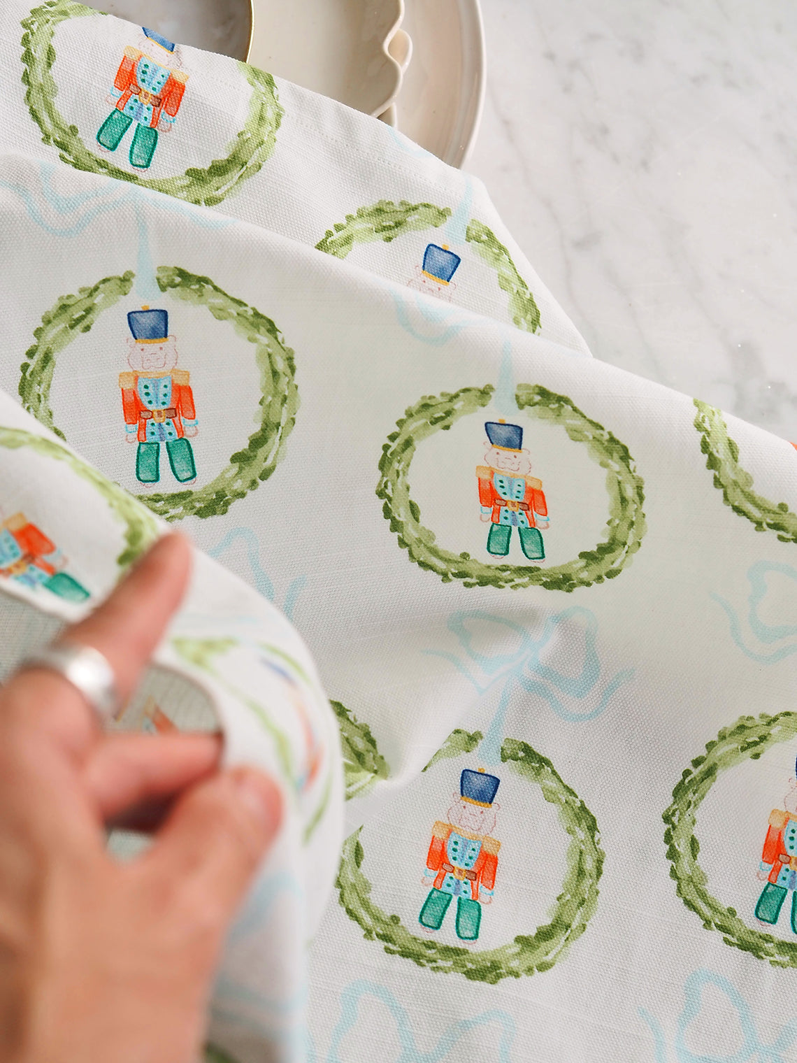 Hippopotamus & Nutcracker Tea Towel