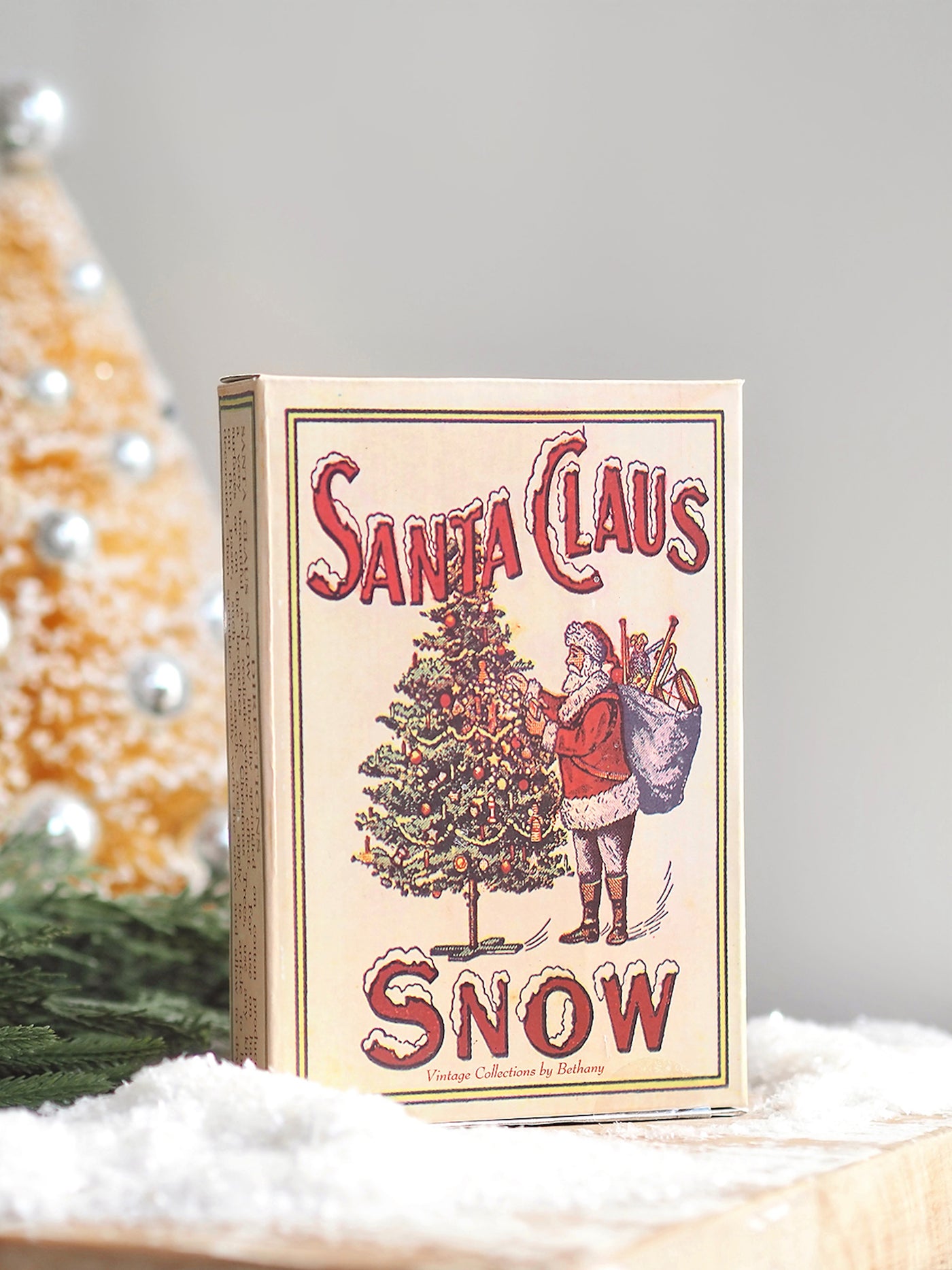 Santa Claus Mica Snow In Box - The Cross Decor & Design