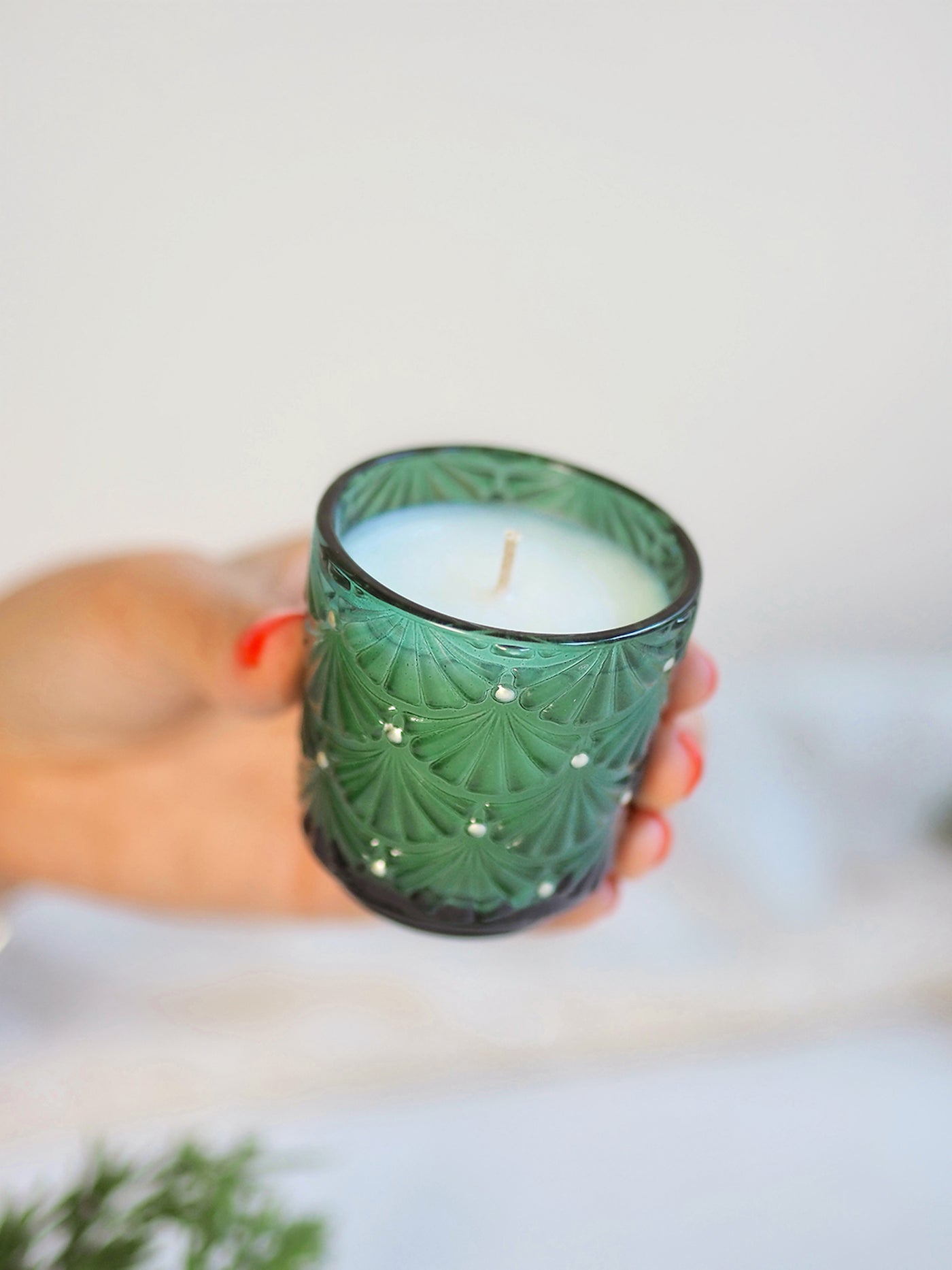 Noble Fir Garland Boxed Pedestal Candle - The Cross Decor & Design