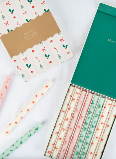 Festive Patterned Table Candles