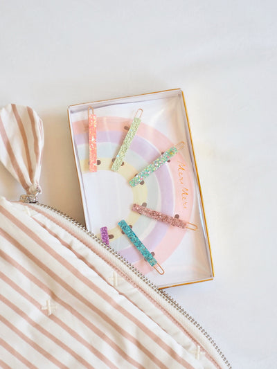 Glitter Rainbow Hair Clips - The Cross Decor & Design