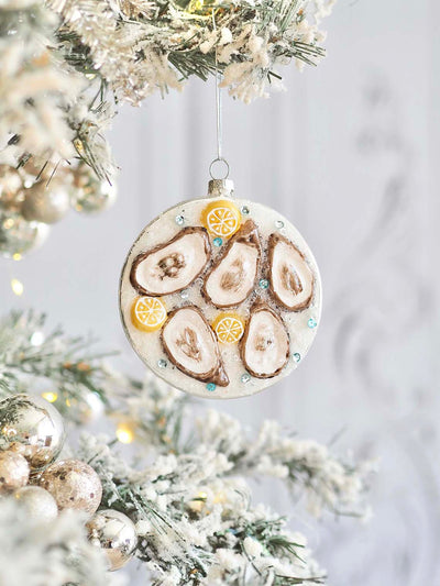 Plated Oysters on Ice Ornament