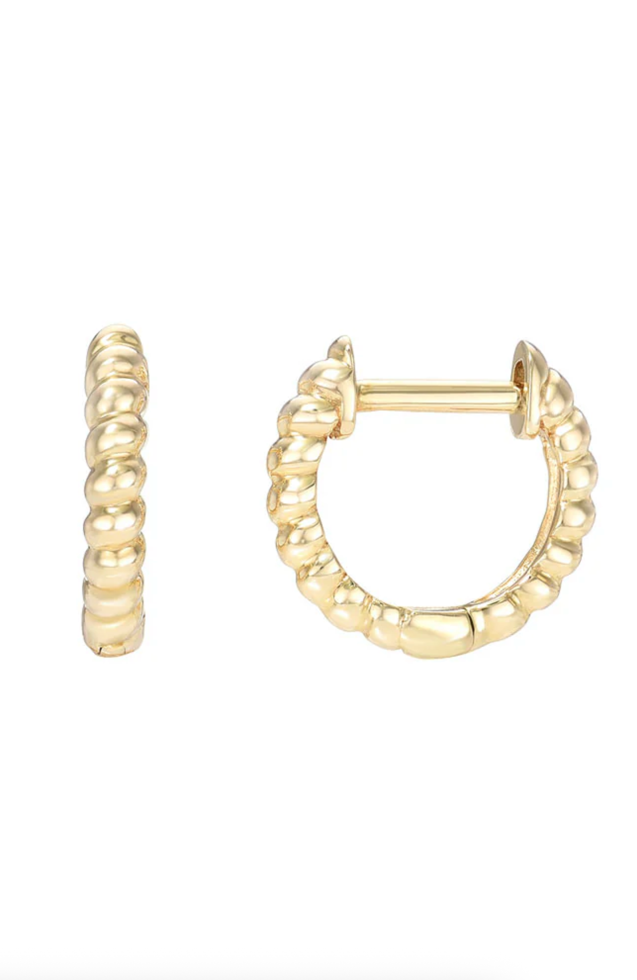 Petite Twist Huggies | 14K Gold - The Cross Decor & Design