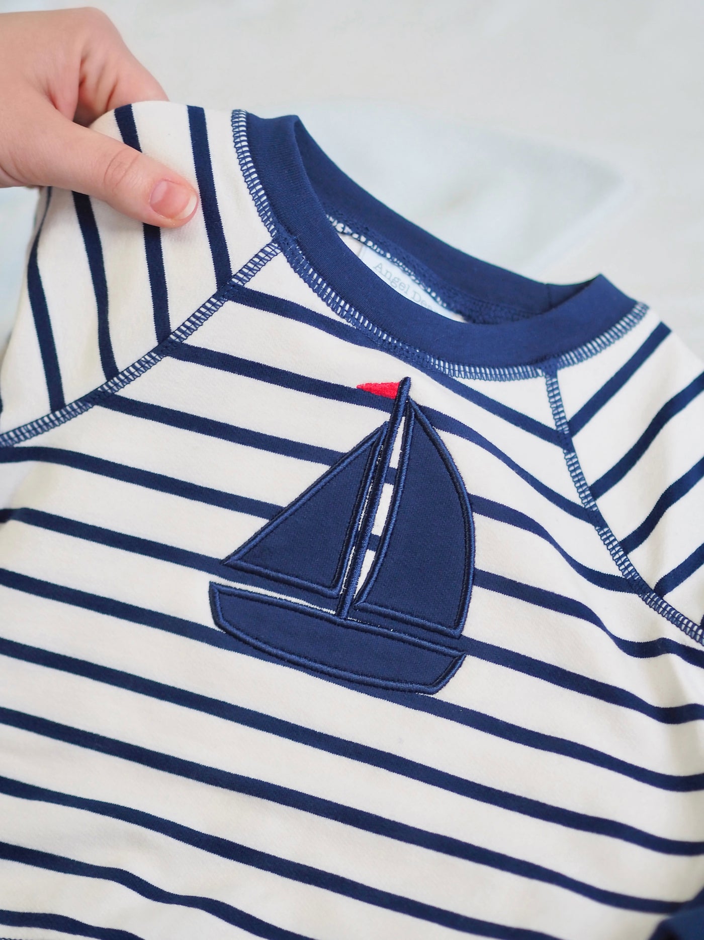 Sailboat Stripe Sweatshirt w/ Short - The Cross Decor & Design