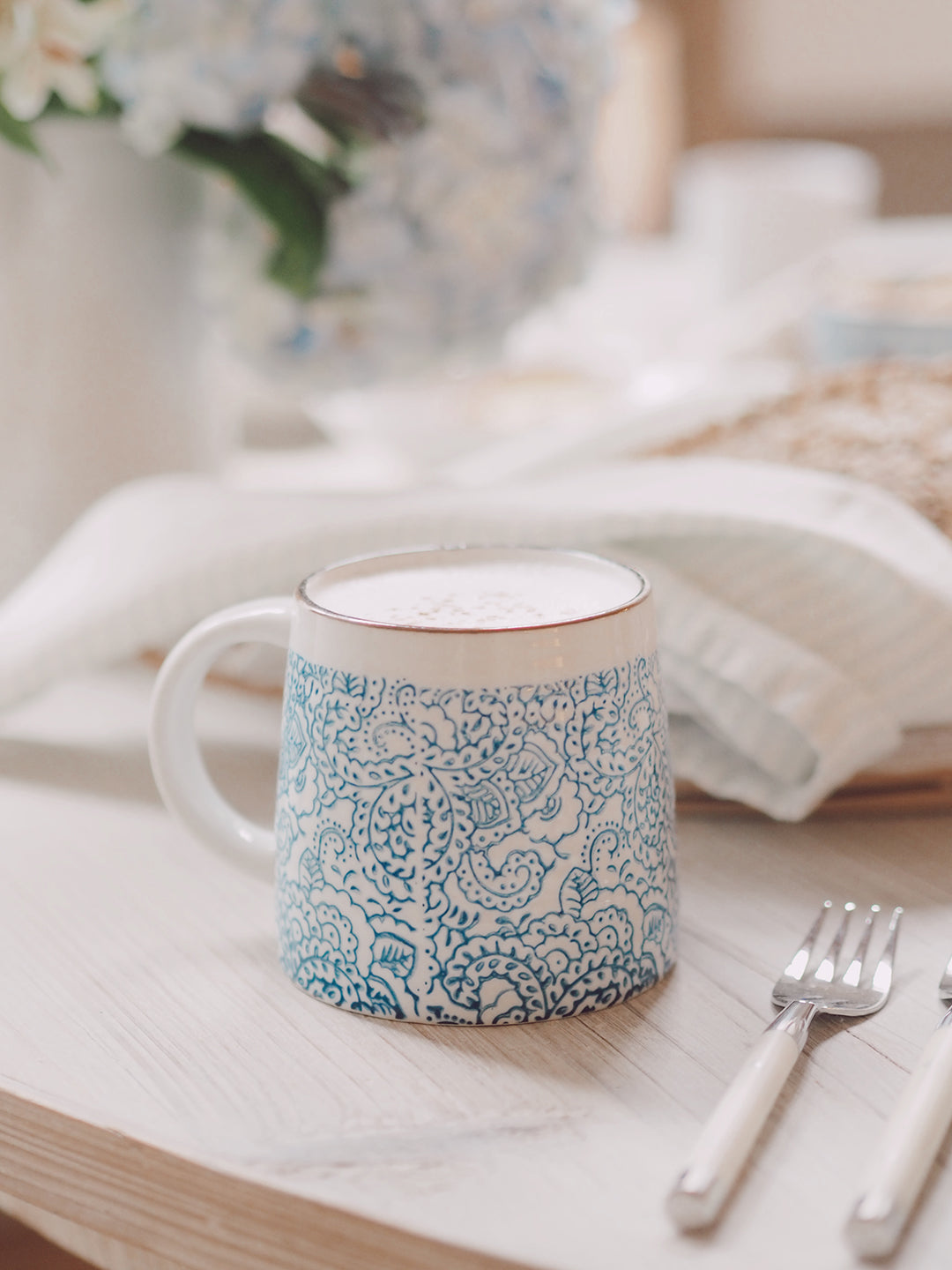 Jessi Blue Floral Mug - The Cross Decor & Design