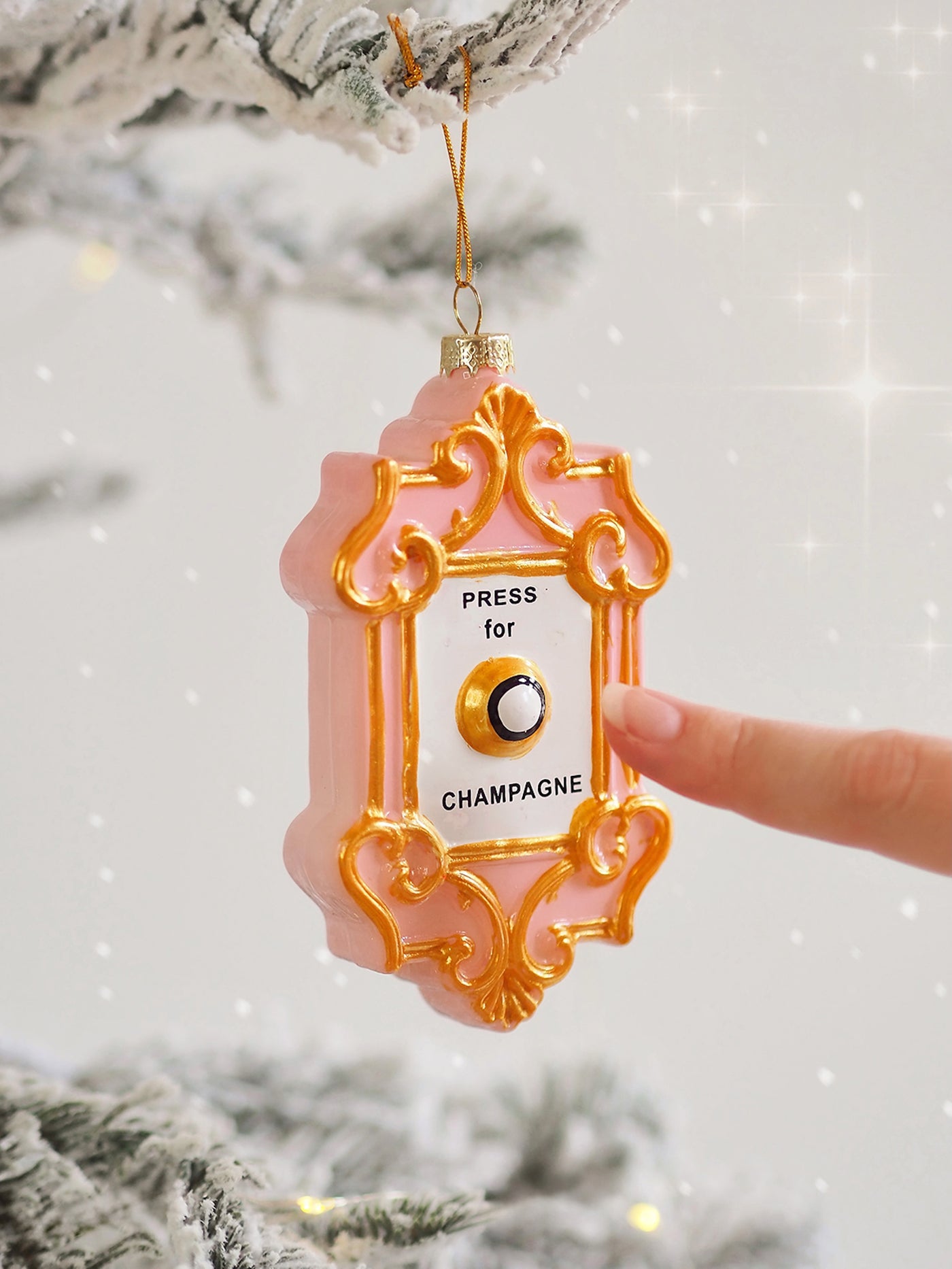 Champagne Button Ornament