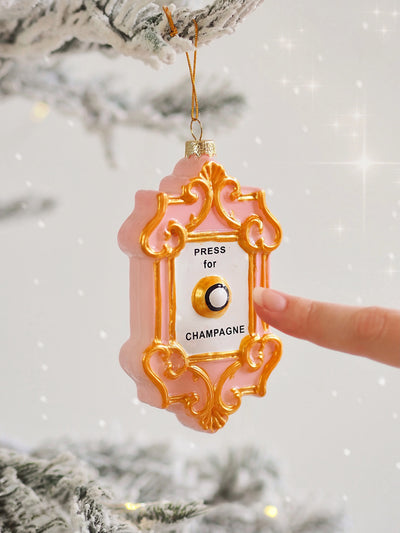 Champagne Button Ornament