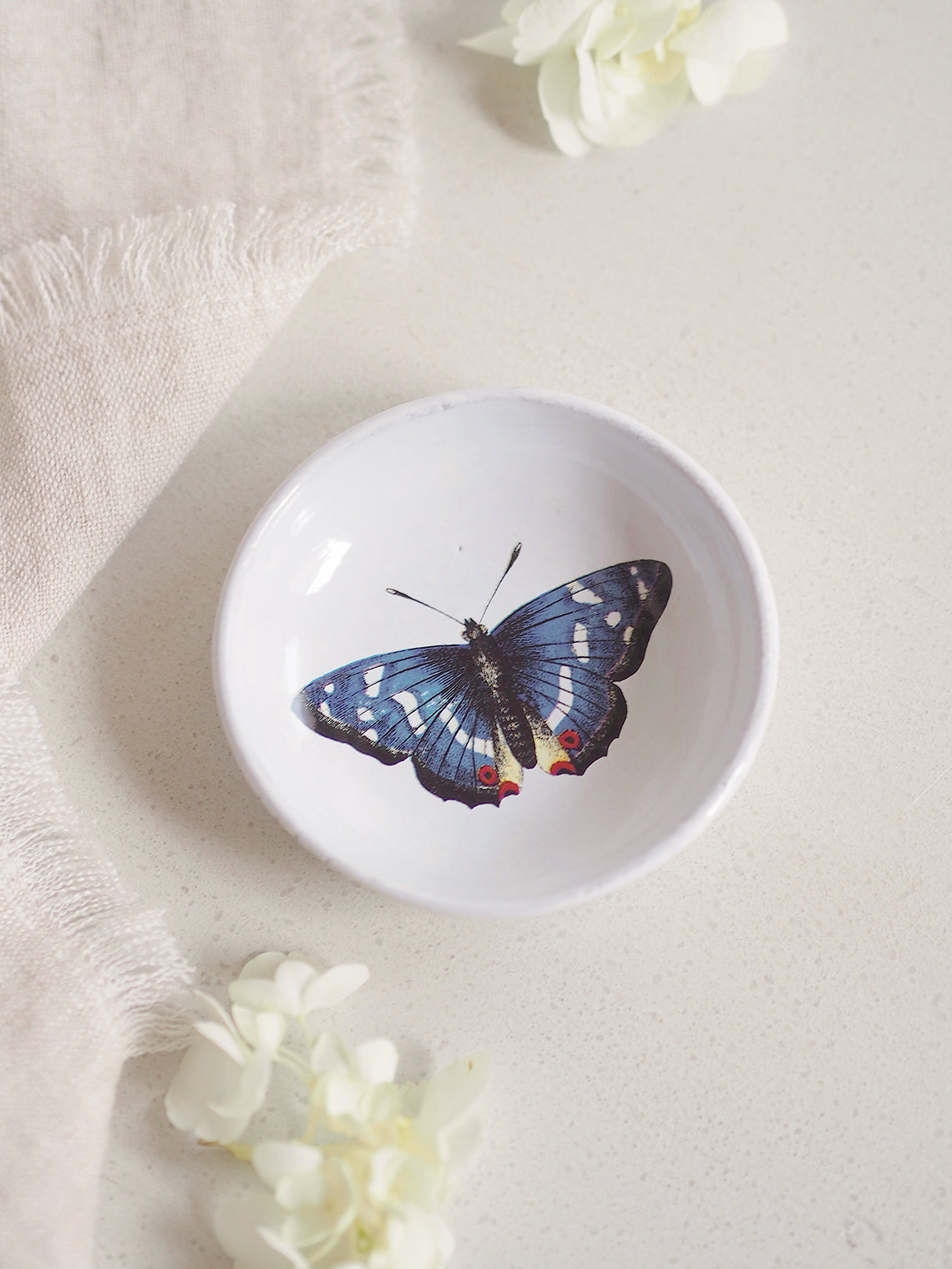 John Derian Bleu Butterfly Dish - The Cross Decor & Design