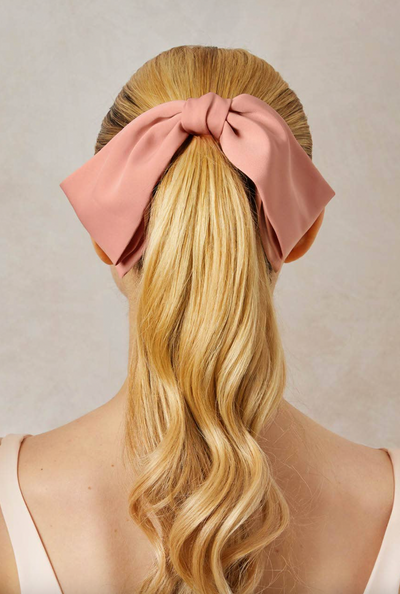 Rosewood Blush Bow Hair Clip - The Cross Decor & Design