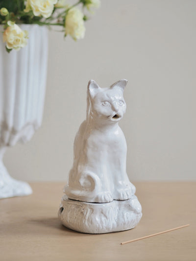 Setsuko Cat Incense Burner - The Cross Decor & Design