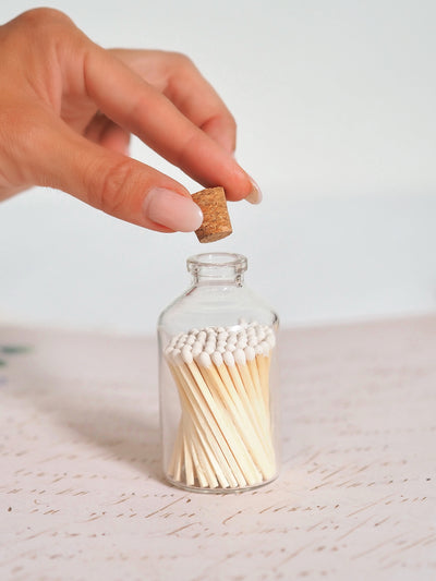 Apothecary White Match Bottle - The Cross Decor & Design