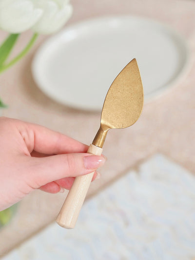 Maple Wood Gold Cheese Knives - The Cross Decor & Design