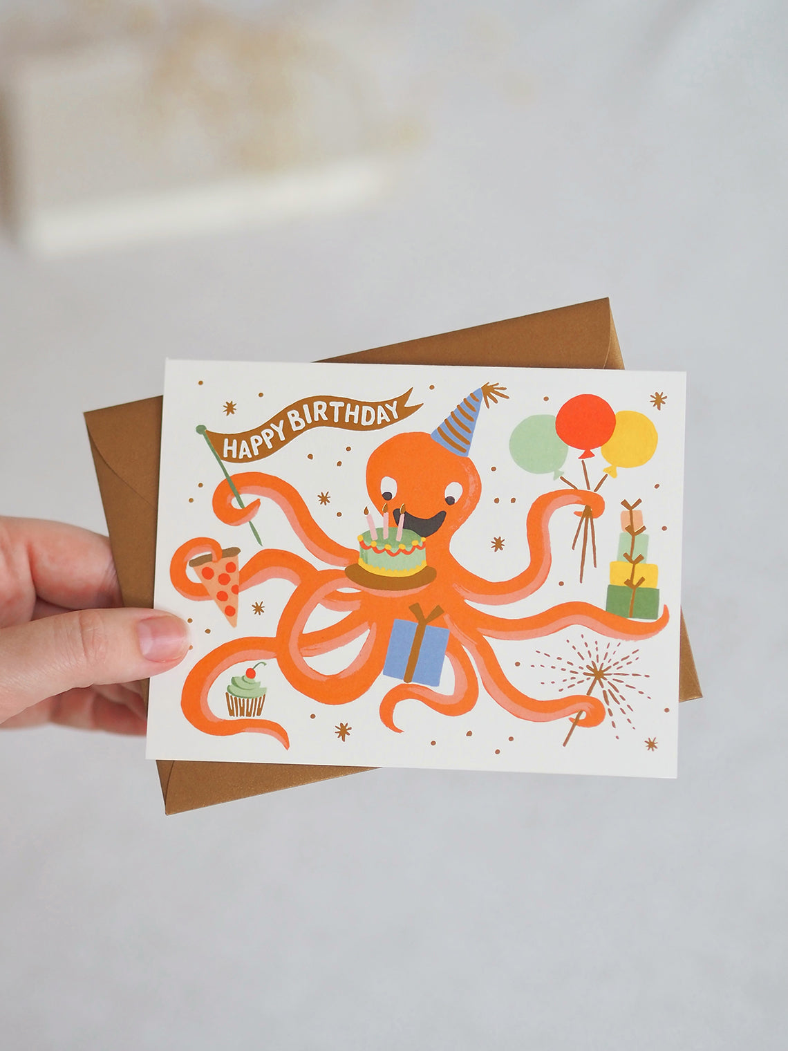 Octopus Birthday Card