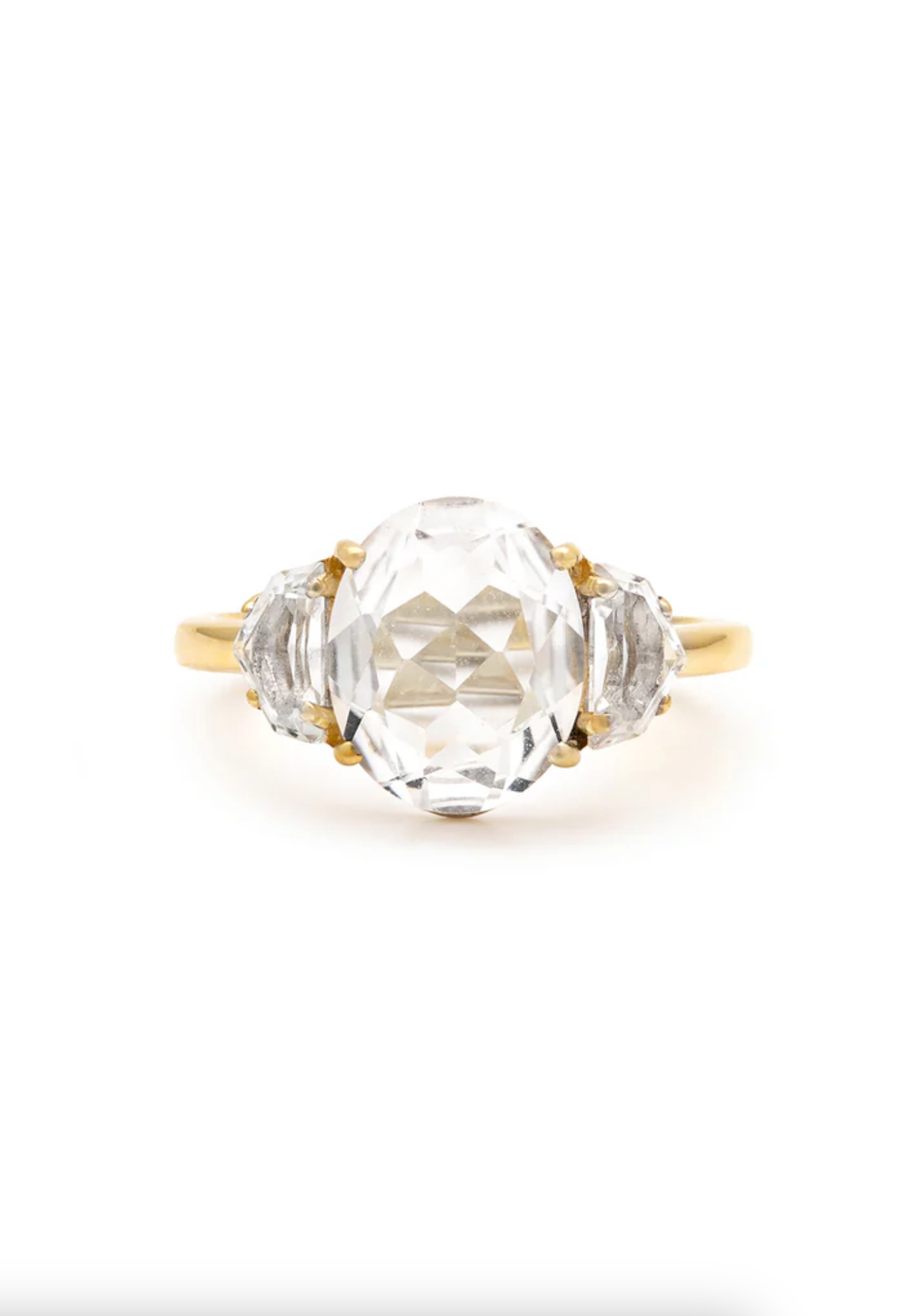 Epaulette Bold White Topaz Ring - The Cross Decor & Design