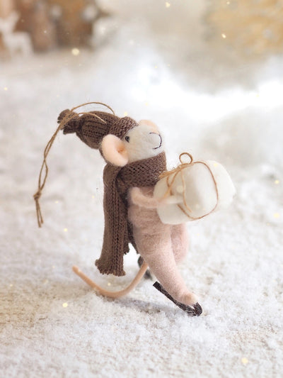 Skating Sidney Mouse Ornament