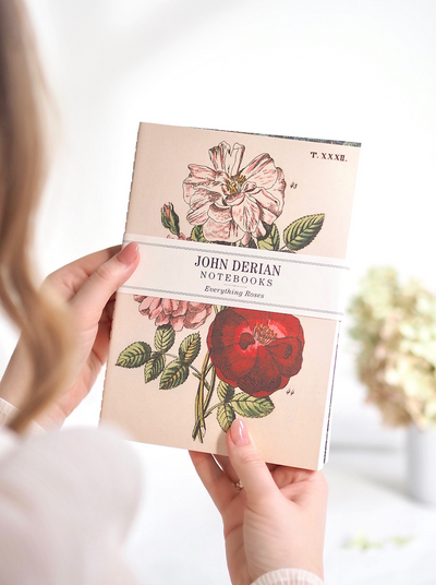 John Derian Paper Goods: Everything Roses Notebooks | Set of 3 - The Cross Decor & Design