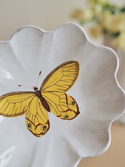 Yellow Butterfly Plate - The Cross Decor & Design