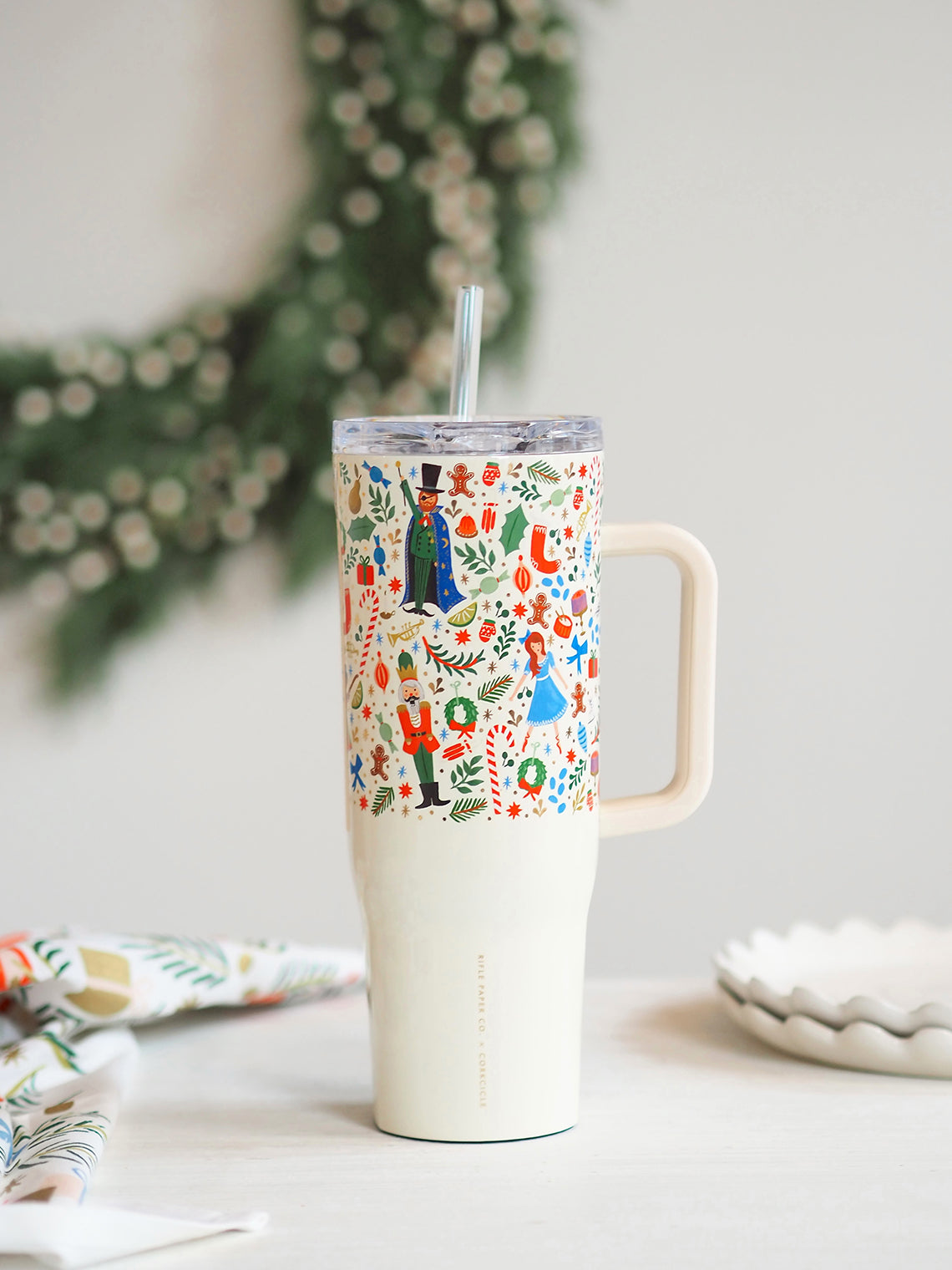 Cream Nutcracker Tumbler 40 oz